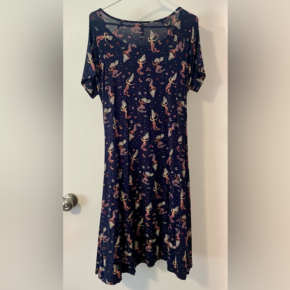 Latched Mama Mermaids Drawstring Nursing Dress- M - Picture 3 of 3